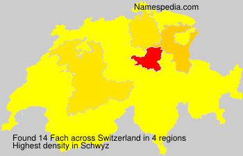 Surname Fach in Switzerland