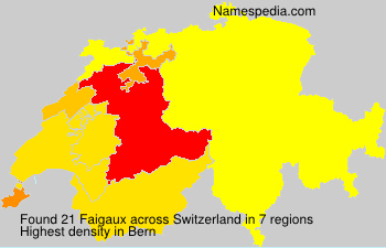 Surname Faigaux in Switzerland