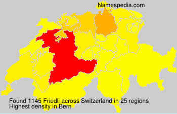 Surname Friedli in Switzerland