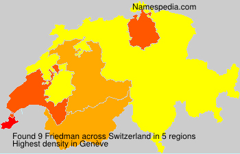 Surname Friedman in Switzerland