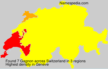 Surname Gagnon in Switzerland