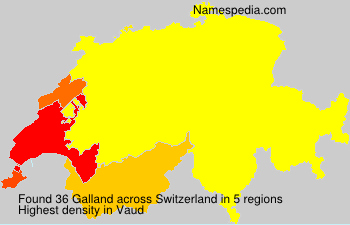 Surname Galland in Switzerland