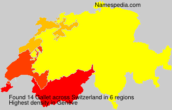 Surname Gallet in Switzerland