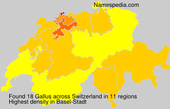 Surname Gallus in Switzerland