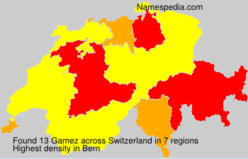 Surname Gamez in Switzerland