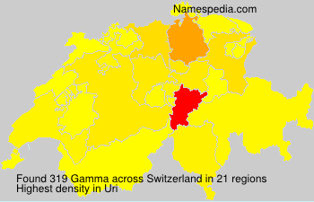 Surname Gamma in Switzerland