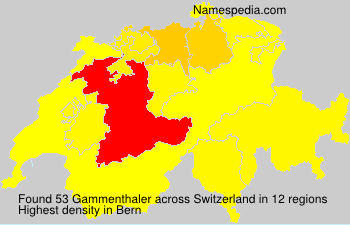 Surname Gammenthaler in Switzerland