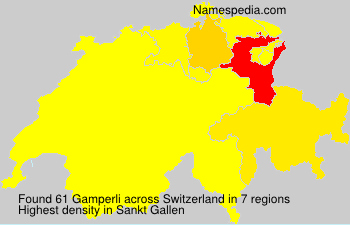Surname Gamperli in Switzerland