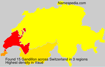 Surname Gandillon in Switzerland