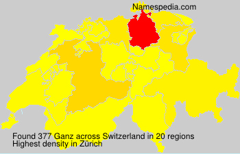 Surname Ganz in Switzerland