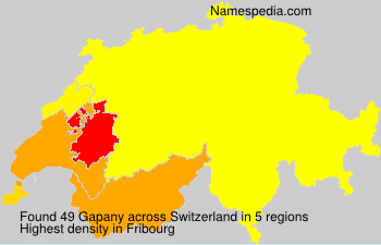 Surname Gapany in Switzerland