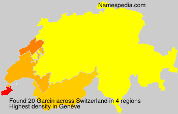 Surname Garcin in Switzerland