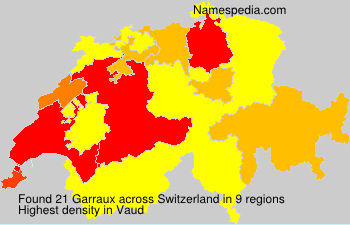 Surname Garraux in Switzerland