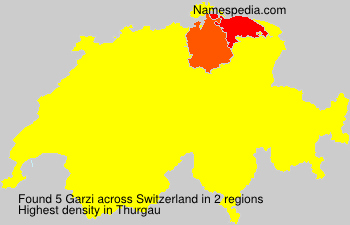 Surname Garzi in Switzerland