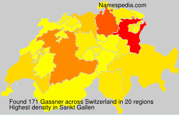 Surname Gassner in Switzerland