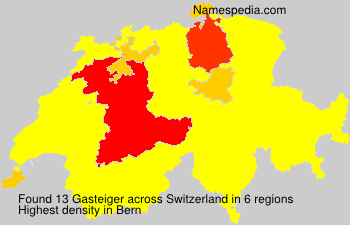 Surname Gasteiger in Switzerland