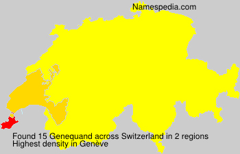 Surname Genequand in Switzerland