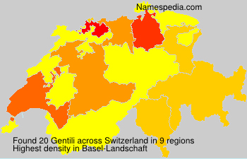 Surname Gentili in Switzerland