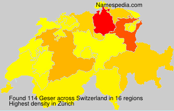 Surname Geser in Switzerland