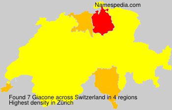 Surname Giacone in Switzerland