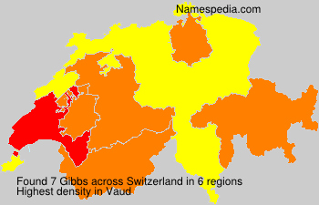 Surname Gibbs in Switzerland