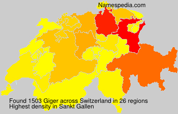 Surname Giger in Switzerland