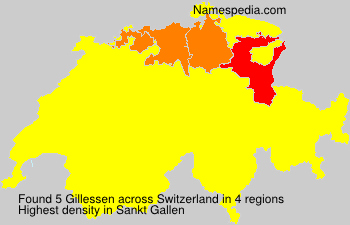 Surname Gillessen in Switzerland