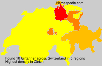 Surname Girtanner in Switzerland
