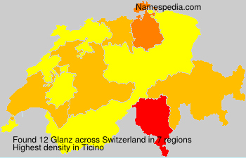 Surname Glanz in Switzerland