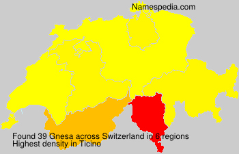 Surname Gnesa in Switzerland