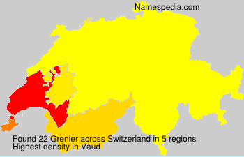 Surname Grenier in Switzerland
