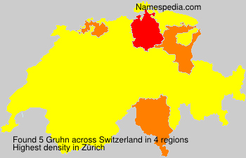 Surname Gruhn in Switzerland