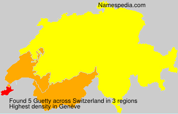 Surname Guetty in Switzerland
