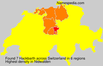 Surname Hackbarth in Switzerland