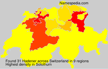 Surname Hadener in Switzerland