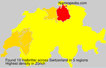 Surname Halbritter in Switzerland