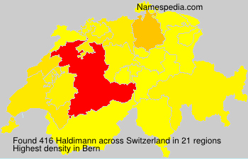 Surname Haldimann in Switzerland