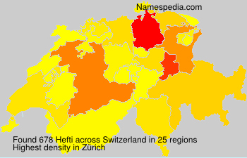 Surname Hefti in Switzerland