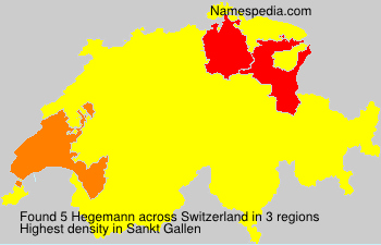 Surname Hegemann in Switzerland