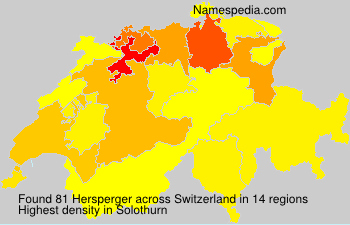 Surname Hersperger in Switzerland