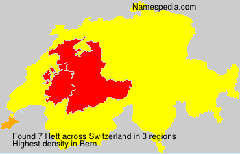 Surname Hett in Switzerland