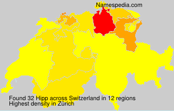 Surname Hipp in Switzerland