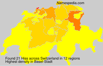 Surname Hiss in Switzerland