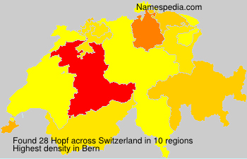 Surname Hopf in Switzerland