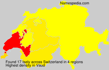 Surname Isely in Switzerland