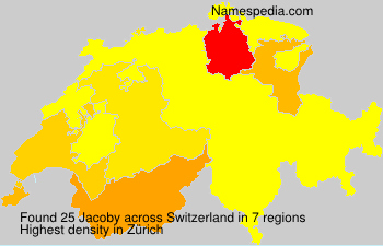 Surname Jacoby in Switzerland