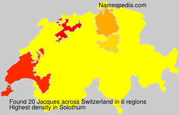 Surname Jacques in Switzerland