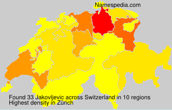 Surname Jakovljevic in Switzerland