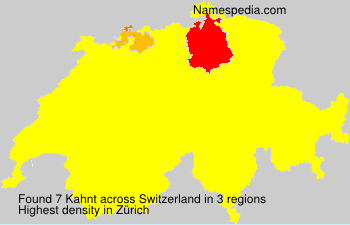 Surname Kahnt in Switzerland