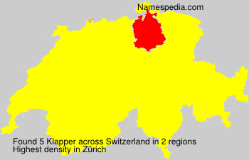 Surname Klapper in Switzerland